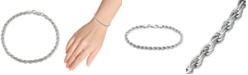 Giani Bernini Rope Bracelet in Sterling Silver, Created for Macy's